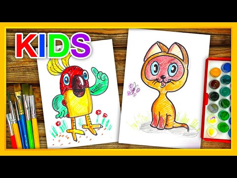 Видео: Рисуем СОВЕТСКИЕ мультики 😍 РыбаКит папа рисует