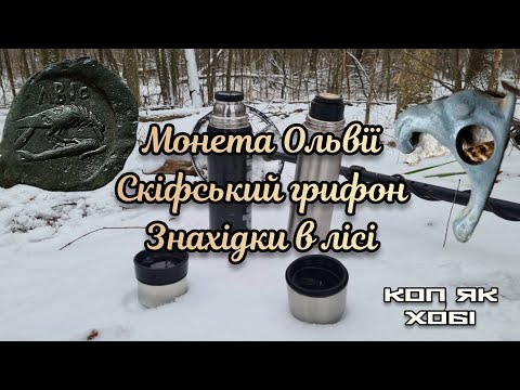 Видео: Монета Ольвії та скіфська прикраса кінської вузди. Коп в зимовому лісі.