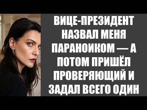 Видео: ВИЦЕ ПРЕЗИДЕНТ НАЗВАЛ МЕНЯ ПАРАНОИКОМ — А ПОТОМ ПРИШЁЛ ПРОВЕРЯЮЩИЙ И ЗАДАЛ ВСЕГО ОДИН ВОПРОС