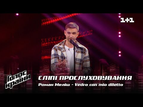 Видео: Роман Мелиш — "Vedro con mio diletto" — выбор вслепую — Голос страны 12