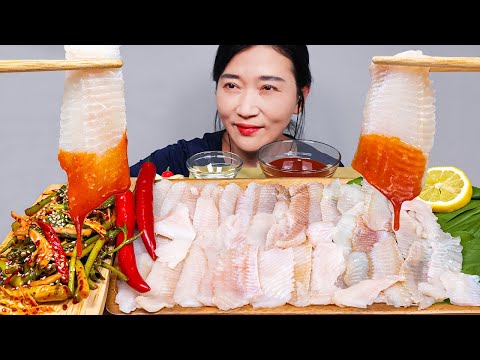 Видео: Сашими из сырого ската и водяная петрушка Приправленные MUKBANG EATING SOUNDS | НАДЖИН