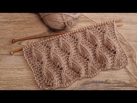 Видео: Узор «Песчаный вихрь» спицами 🌪 «Sand whirlwind» knitting pattern