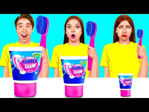 Видео: Большая, Средняя или Маленькая Тарелка Челлендж | Смешные Челленджи с Едой