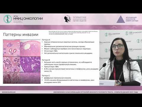 Видео: Обновления в классификации ВОЗ 2020 года опухолей шейки матки (Урезкова М.М.)