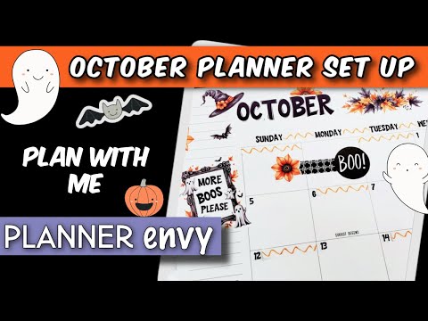 Видео: Планируйте вместе со мной 👻Милый планировщик на октябрь ~ Все страницы! Планировщик Envy Signature