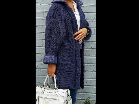 Видео: Кардиган-собственный дизайн. Пряжа Alize Lanagold Classic. Вязание за стеклом этап 6 номер 74