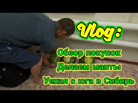 Видео: VLOG:Делаем манты/Уехал в Сибирь с юга/Быт многодетных