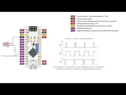 Видео: Распиновка ардуино нано, схема