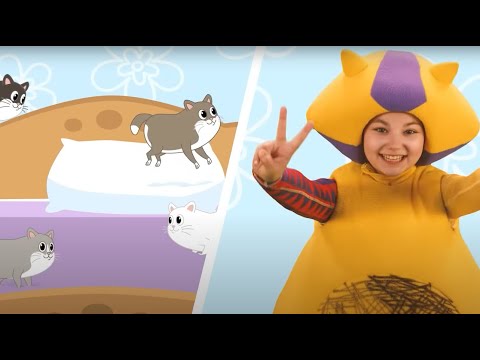 Видео: 🐱 Пять котят на кроватке — Весёлая Песенка от Кукутиков | Не прыгайте на кровати! 🎵