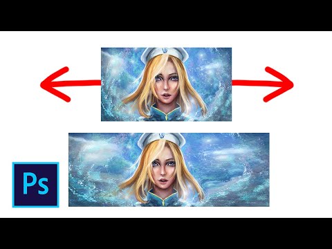 Видео: Как растянуть фон картинки (масштаб с учётом содержимого) в фотошопе