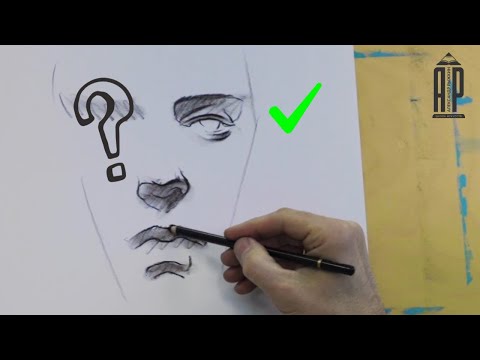 Видео: Как обычно рисуют ТОН В ПОРТРЕТЕ и как правильно рисовать!? - Александр Рыжкин