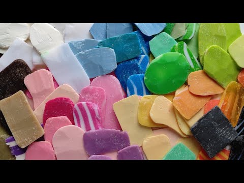 Видео: ASMR soap cutting/Dry soap/Relaxing video/Мыльные пластинки