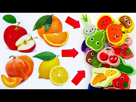 Видео: Речевая Игра с Фруктами и Овощами 🥕🧠 Учим Первые Слова Вместе! 🍓💬