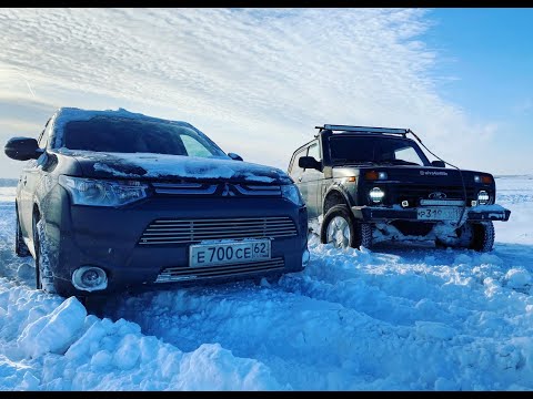 Видео: Нива Outlander Fortuner Vitara в глубоком снегу