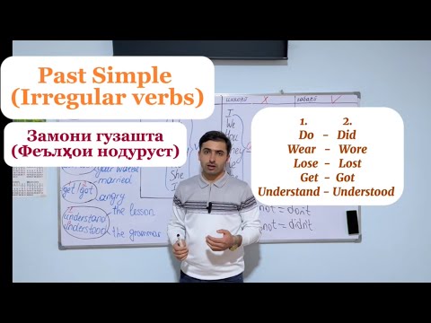 Видео: English grammar.PAST SIMPLE. Irregular verbs.Грамматикаи англисӣ.Замони гузашта бо феълҳои нодуруст