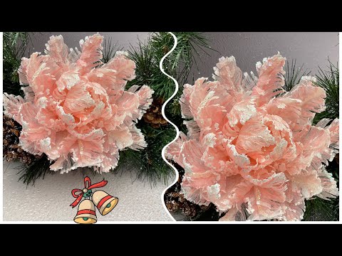 Видео: Новая супер идея!!  Вы ахнете.Такого вы ещё не видели. Нежнейшие цветы из капрона и перьев.