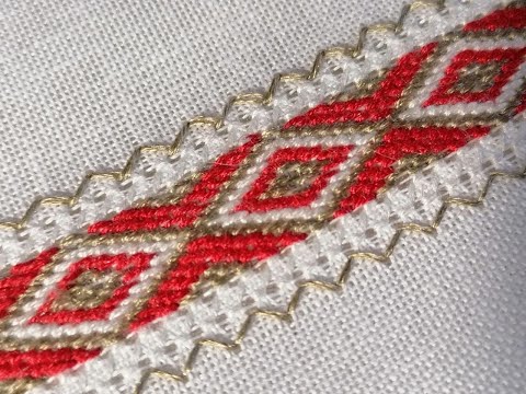 Видео: Зразок вишивки набирування  /hand embroidery/