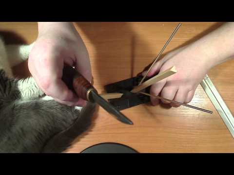 Видео: Китайская Spyderco Triangle.  Заточка и сравнение с оригиналом.