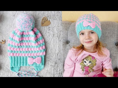 Видео: Шапка для девочки. Весенняя шапочка. Подробный мастер класс.