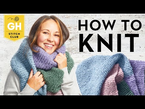 Видео: Как связать шарф для начинающих | Клуб рукоделия | Good Housekeeping