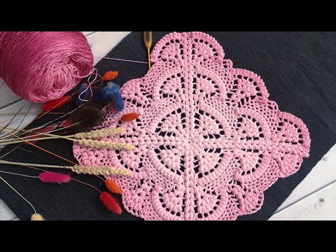 Видео: Квадрат "Королевские мотивы" ✨Узор для пледа✨ Plaid crochet pattern 3D✨ Часть 1✨