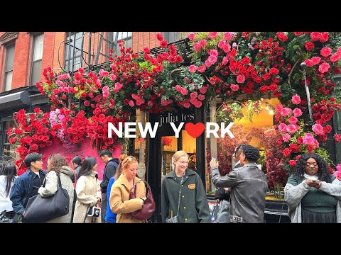 Видео: [4K]🇺🇸 Нью-Йорк🚕🗽: прогулка по Сохо и Маленькой Италии на выходных в честь Дня святого Валентина💗🍫