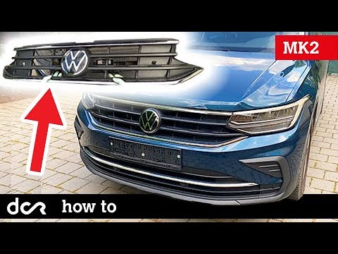 Видео: VW Tiguan II - Снятие решетки (Как снять верхнюю решетку бампера)