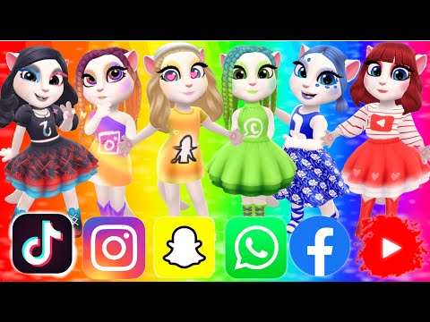 Видео: Моя Говорящая Анджела 2 😻 Социальные сети Tik Tok, Instagram, Snapchat, Whatsapp, Facebook, YouTube