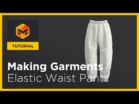 Видео: Урок Marvelous Designer 11: брюки с эластичной резинкой на талии