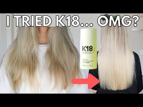 Видео: Обзор восстанавливающей молекулярной маски для волос K18 Leave In | Маска для волос K18 до и посл...