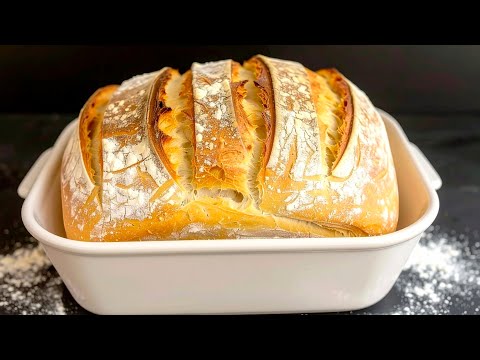 Видео: Хлеб 3 чашки! Совершенно новый метод! Результат вас удивит!