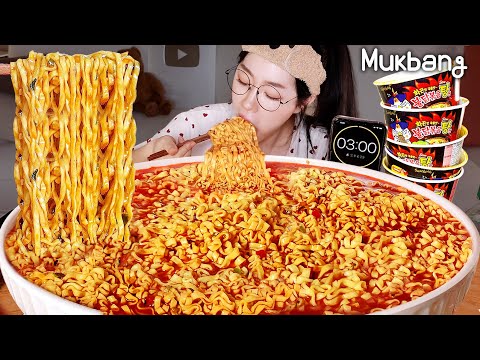 Видео: Ешьте 5 очень острых румен в 3 минутах!Вызов!!!🔥ASMRㅣ Spicy Fire Noodles CHALLENGE MUKBANG🍜