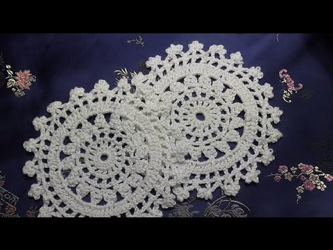 Видео: Скатерть крючком с круглых мотивов  И не только