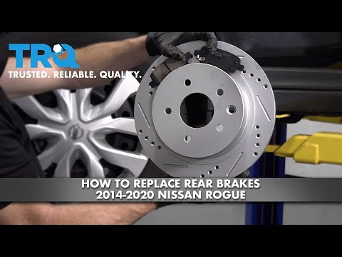 Видео: Как заменить задние тормоза на Nissan Rogue 2014-2020