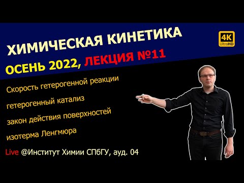 Видео: ЛЕКЦИЯ №11 || Химическая кинетика || Гетерогенный катализ, закон действия поверхностей