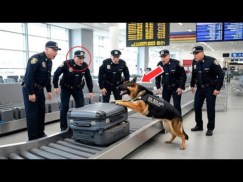 Видео: Полицейская собака укусила чемодан в аэропорту — через несколько секунд весь аэропорт замер!