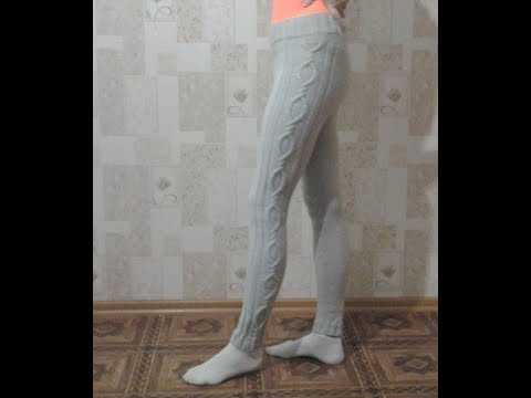 Видео: Леггинсы/гамаши/лосины "Русалочка" спицами