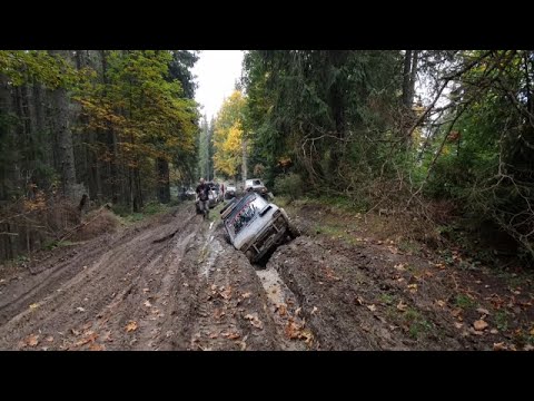 Видео: Нива против Ниссан Патрола  и Киа Заруба в Карпатах  3 День с Геной часть 2