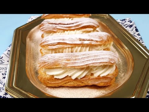 Видео: Мои любимые! Вкусные эклеры с ванильным кремом и взбитыми сливками