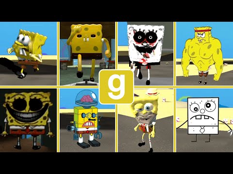 Видео: GMOD: Все виды Губки Боба // Все Губки Бобы-Некстботы █ Garry's Mod █