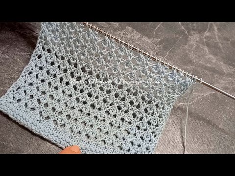 Видео: "КРУЖЕВНОЙ" "РИС"- БЕСПОДОБНЫЙ АЖУРНЫЙ УЗОР СПИЦАМИ