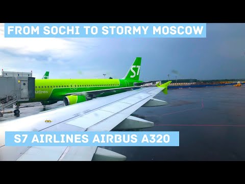 Видео: Авиакомпания S7 Airlines | Сочи — Москва (Домодедово) | Airbus A321 (Экономкласс)