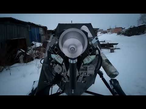 Видео: Аэросани. Замер тяги. Результат порадовал . 27 ЛС.