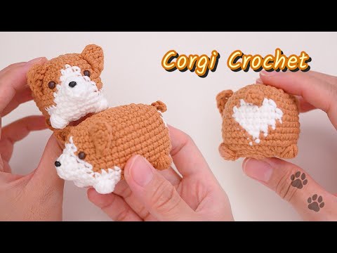 Видео: Как вязать крючком | Корги амигуруми без шитья | Шаг за шагом