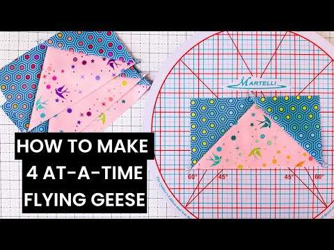 Видео: Быстро и легко: 4 блока лоскутного одеяла «Летящие гуси» + QUILTY MATH для идеальных блоков больш...