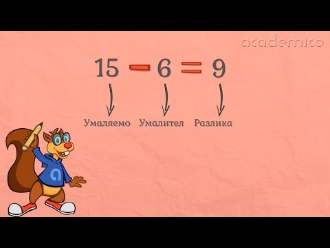 Видео: Умаляемо. Умалител. Разлика - Математика 1 клас | academico