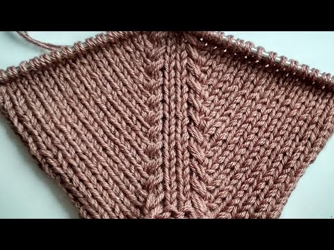 Видео: Линия реглана спицами из 6-ти петель (реглан сверху)