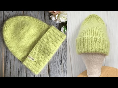 Видео: ТЕПЛАЯ, МОДНАЯ, СТИЛЬНАЯ ШАПОЧКА"LUNA" ИЗ ПУХА НОРКИ! KNITTEDHAT.