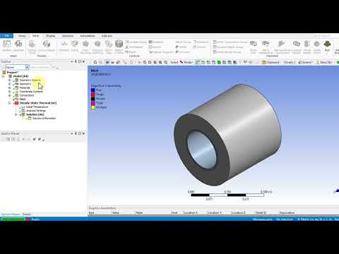 Видео: Урок 8. Моделирование конвективного теплообмена трубы c теплоизолятором в Ansys Thermal