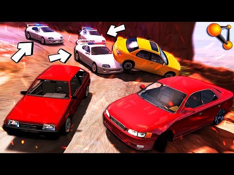 Видео: ПОГОНЯ вышла из под контроля! НАГЛЫЕ НЕЛЕГАЛЫ! BeamNG Drive